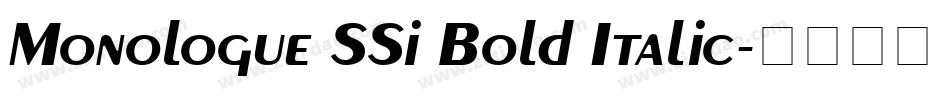 Monologue SSi Bold Italic字体转换